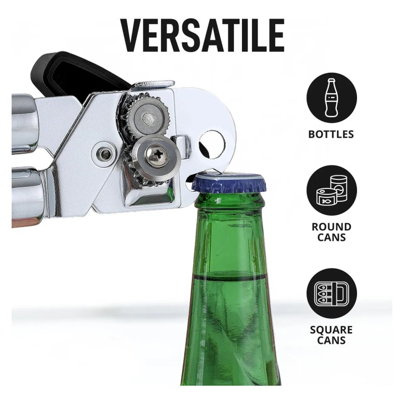 Abrelatas Destapador Universal De Acero Inoxidable Manual