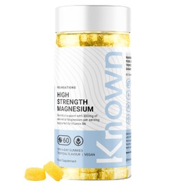 Known - 300mg High Strength Magnesium Gummies - 60 x Two-a-Day Tropical Flavoured Gummies with 300mg of Elemental Magnesium and Vitamin B6 - Halal Food Supplement - 1 Month Supply