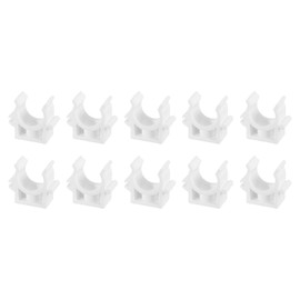 uxcell 10Pcs U-Shaped Pipe Clamps Clips, PPR U Shaped Water Pipe Clamp Fit for 16mm/0.63" OD Water Pipes and Tubing Hoses Support, White