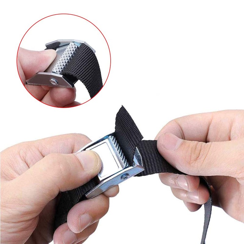 Lashing Straps, Adjustable Lashing Straps with Clamping Lock, Short Tie