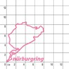 Nürburgring Sticker 8 cm - Pink Vinyl Sticker - Racing