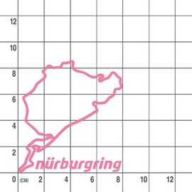 Nürburgring Sticker 8 cm - Pink Vinyl Sticker - Racing - Outdoor
