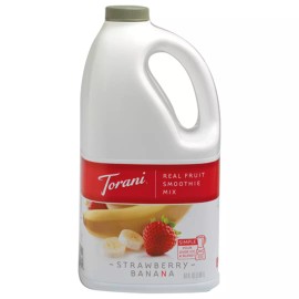 Torani 64floz Strawberry Banana Fruit Smoothie Mix, BB 1-25-2025, New S3