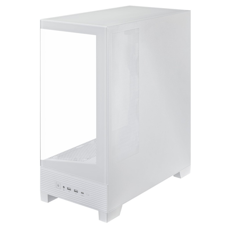 ASUS A31 White ATX Mid-Tower Gaming Case, Dual-Sided Tempered Glass,