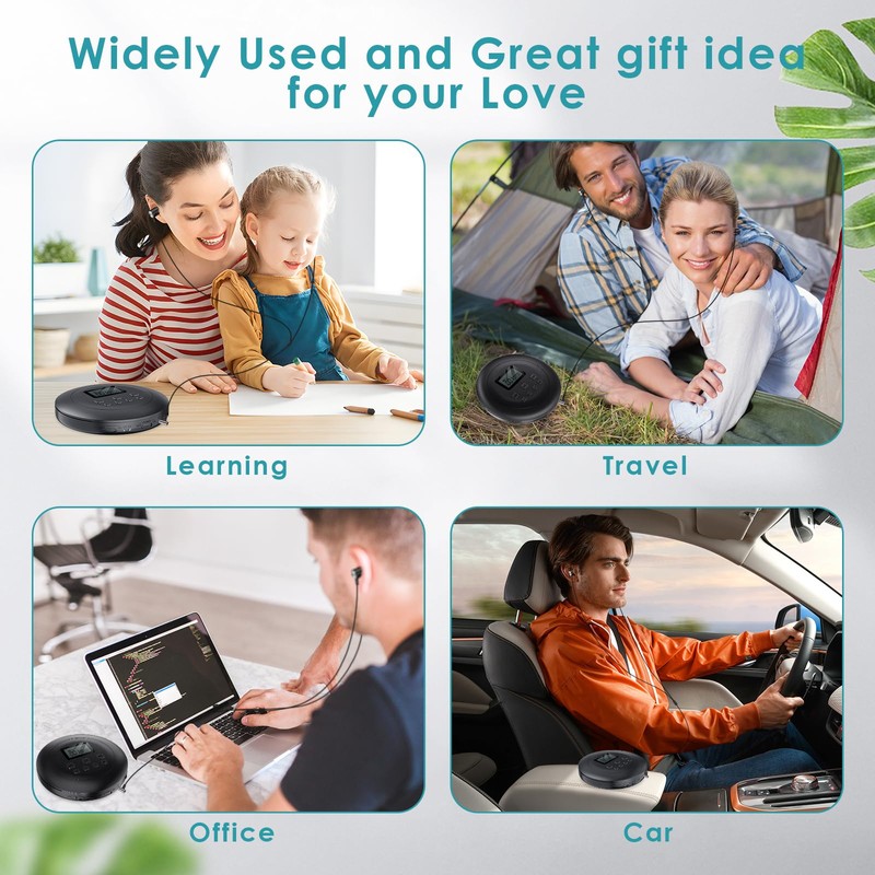 Gueray CD Player Portable CD Walkman Portable CD Player for