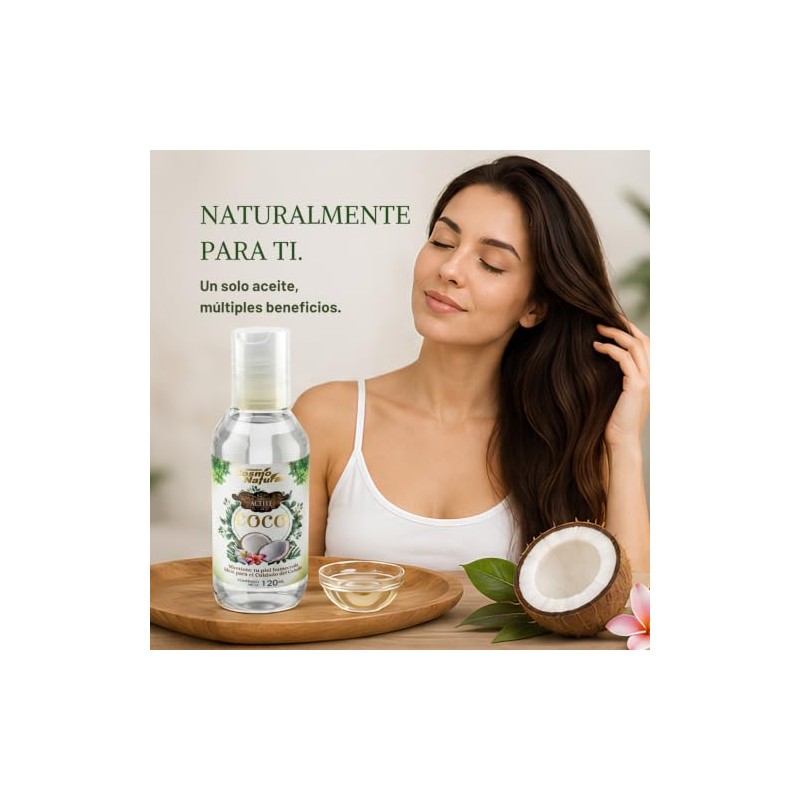 Aceite Corporal de Coco Cosmo Natural, Hidratación Profunda y Suavidad