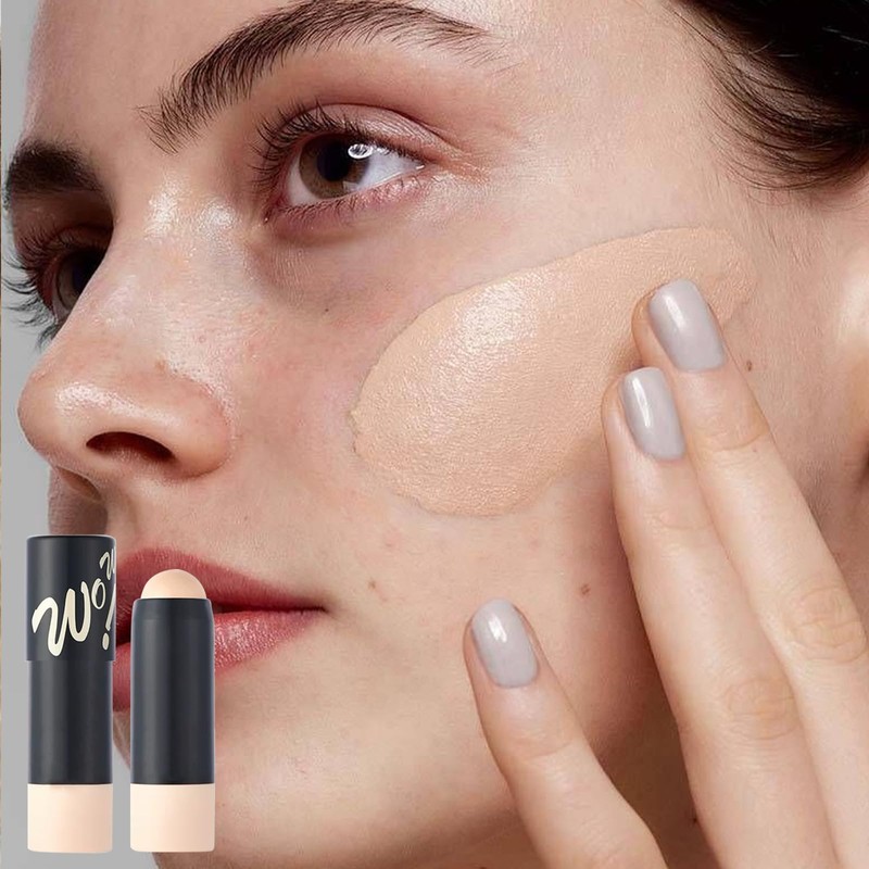 VARKAGE 2 Stück Matte Foundation Stick,Leichte, aufbaubare, volle Deckkraft,Langlebige Gesichts