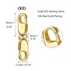 Bracelet Extender Gold Necklace Clasps and Closures 14K Gold Plated