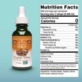 SweetLeaf Stevia Liquid Sweet Drops - English Toffee Flavored Drops, Stevia Liquid Sweetener, Zero-Calorie, Sugar-Free Syrup Alternative for Keto Coffee, Baking, Shakes, 2 Fl Oz (Pack of 2)