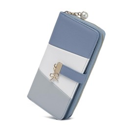 Miss Lulu Women Purse Tri Colour Long Wallet Clutch for Ladies with Roomy Capacity