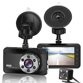 ORSKEY Dash Cam Front and Rear 1080P Full HD Dual Dash Camera in Car Camera Dashboard Camera Dashcam for Cars 170 Wide Angle with 3.0" LCD Display Night Vision and G-Sensor【2022】