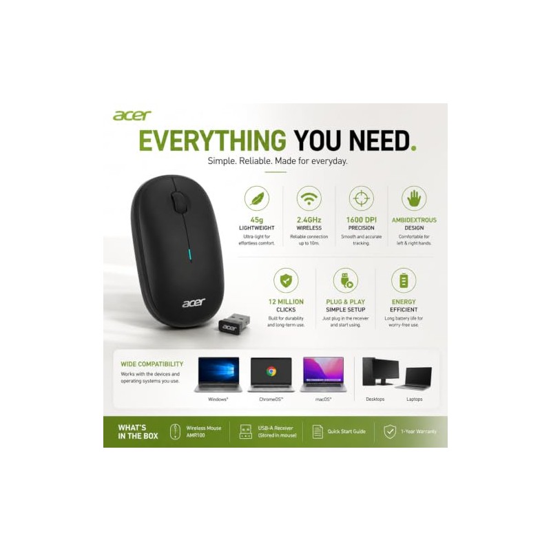 Acer AMR100 Mouse Inalámbrico