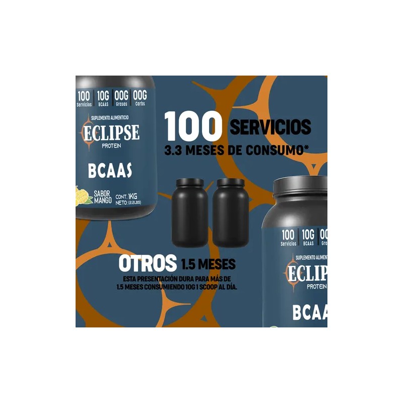 Bcaas Eclipse Protein 1kg 100 Servicios Varios Sabores