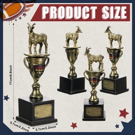 Tondiamo Fantasy Football Trophy 2025 Goat Trophy Award Funny Toilet Bowl Award Greatest of All Time for Competitions First Last Place Champions Winner Loser(Goat)