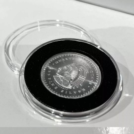 Airtite 39mm Air-Tite Coin Capsule with inner black ring for 1/4 oz Silver Rounds