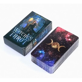 Fankexi Tarots Cards Deck,Witches Tarot Cards Sets Deck, E-Guide to Psychic Tarot Reading, Fate Divination Tarot Meanings for Beginners to Advanced