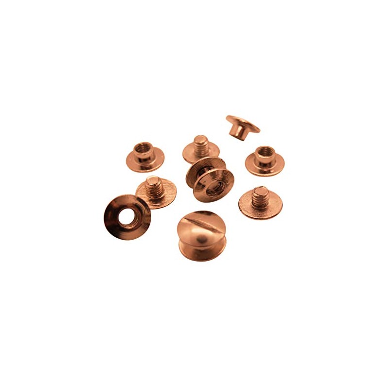25 x 3.5mm Book Binding Screws & Posts - Copper-Coloured