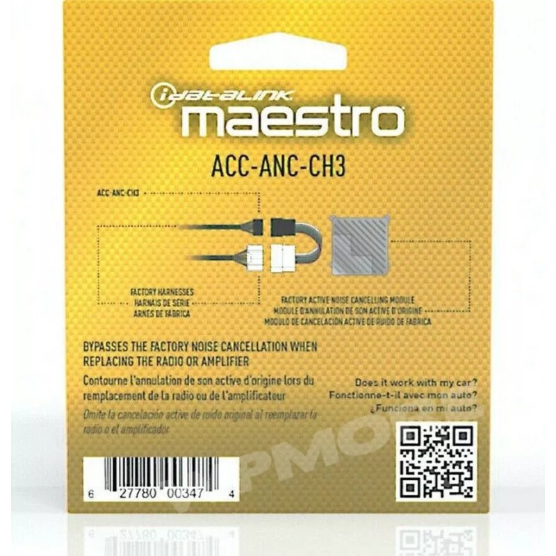iDataLink Maestro ACC-ANC-CH3 Active Noise Cancelation Bypass Plug for CH3
