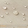 Yuanice Boho Beige Shower Curtain 72 in Waterproof Linen Polyester