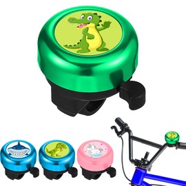 Children's Bicycle Bell, Children's Bicycle Bell, Boys and Girls, Bicycle Bell, Mini Loud Bicycle Bell for Scooter, Children's Bike, Mountain Bike, Green Crocodile