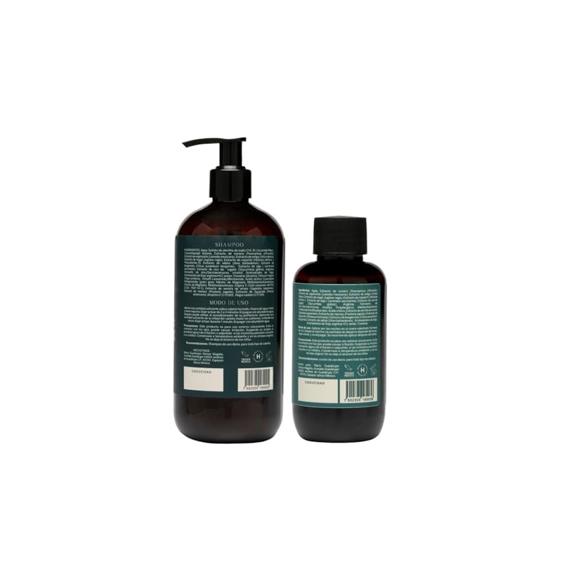 Hierbana Pack Anticaída Shampoo Extractos Naturales 500 Tratamiento Fortalecer Estimular