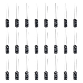 PATIKIL 25V 100uF Electrolytic Capacitors, 100Pcs 5x11mm Aluminum High Frequency Electrolytic Capacitors for TV, LCD Monitor, Refrigerator, Circuit Boards, Black