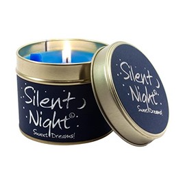 Lily Flame Silent Night Tin, Blue, l x 7.7cm w x 6.6cm h