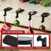 CaliDecor Stocking Holders for Mantel Set 4, Christmas Metal Stocking