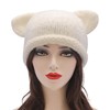 ZLYC Women Crochet Hat Knit Cat Ear Slouchy Beanie Cute