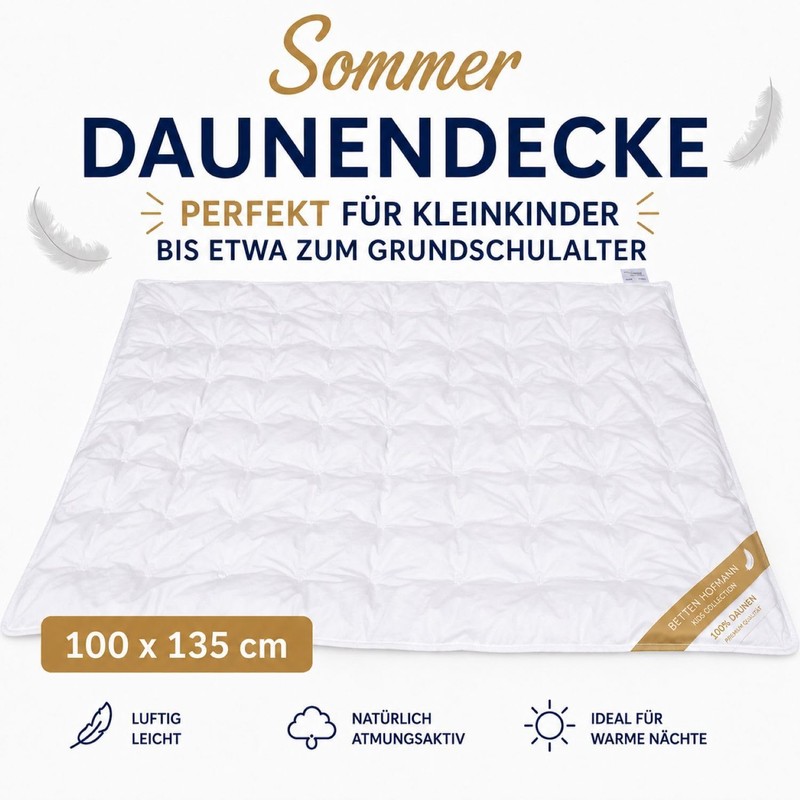 Betten Hofmann Children's Summer Down Duvet 100 x 135 cm,