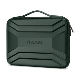 MOSISO 15-16 inch Laptop Hard Case, 15.6 inch Waterproof Shockproof Computer Bag Compatible with MacBook HP Dell, Symmetrical Trapezoid EVA Carrying Laptop Sleeve Hard Shell with Handle, Emerald Green