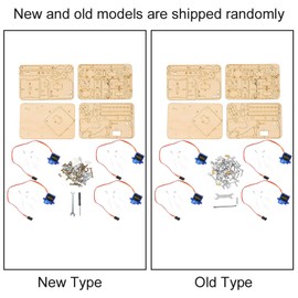 Keenso Kit de Brazo robótico, Raspberry Pi SNAM1500 4 DOF Brazo mecánico robótico de Madera sg90 Servo para Arduino DIY Brazo Robot