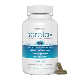 Stress Relief Supplement - Supports Mood & Mental Focus - Feel Calm and Relaxed - Eases Tension & Nervousness - Ashwagandha, GABA, Valerian & L-Theani