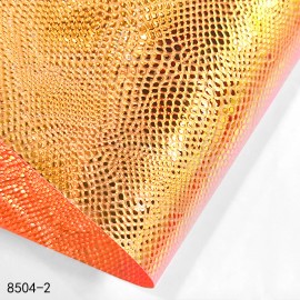 30cmx135cm Roll Holographic Lizard Pattern Faux Leather Leatherette Fabric Synthetic Leather for  Making Bag Shoes CraftsColor: XHT-8504-2