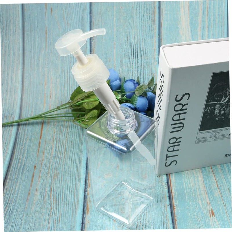iplusmile Large Capacity Transparent Square Pump Bottle Empty Liquid Dispenser