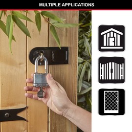 MASTER LOCK Heavy Duty Padlock [Key] [Laminated Steel] [Weatherproof] M5EURD - Best Used for Storage Units, Sheds, Garages, Fences