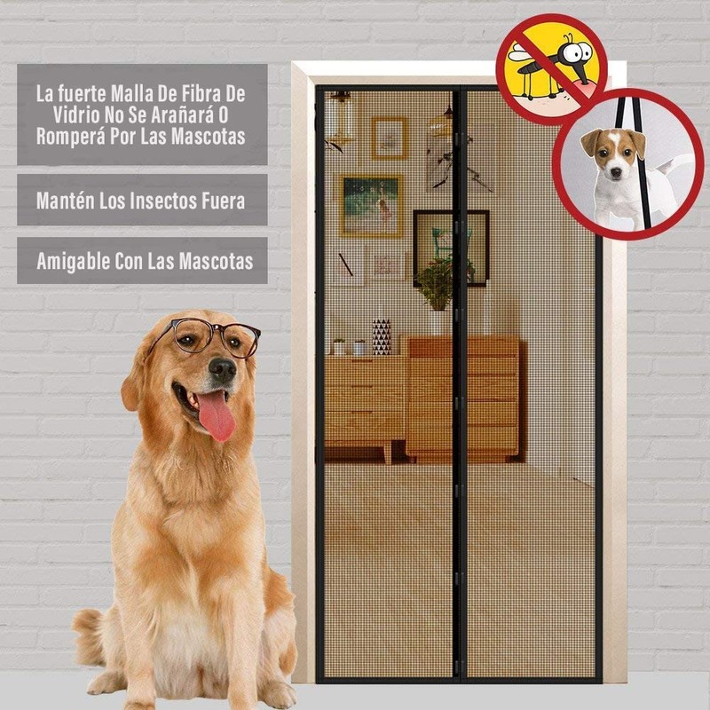 Cheelom Puerta de pantalla magnética Malla para puerta(120cmX210cm), Film para