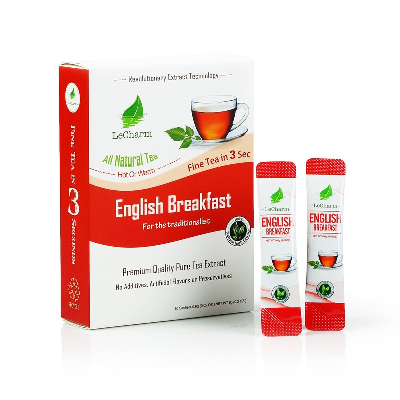 English Breakfast Instant Tea on the Go LeCharm 100% Natural