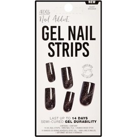 Ardell Nail Addict Gel Nail Strips - Heart Breaker, Cures with LED/UV Lamp, Lasts Up to 14 Days, 1-Pack