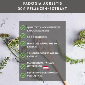 Fadogia Agrestis Powder 50 g, High Dosage with 30:1 Extract Ratio, with Black Pepper Extract, Best Bioavailability and Compatibility