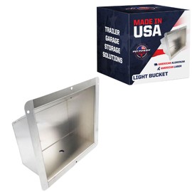 Pit Posse PP2695 Trailer Light Exterior Recessed Bucket Race Car Enclosed Cargo Trailer Automotive Shop - Made in USA - Aluminum - Predrilled Mounting Hardware Included (Silver)