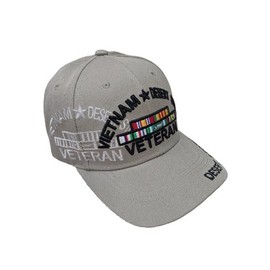 US Warriors Military Vietnam Desert Storm Veteran Khaki Baseball Hat Cap