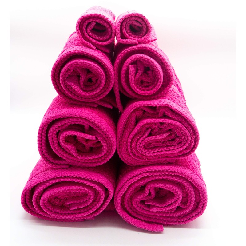 Lex's Linens Pack of 2 100% Combed Cotton Hot Pink