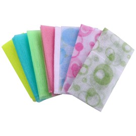 BIUDECO 8Pcs Exfoliating Nylon Bath Towels for Body Cleaning Long Strip Design for Shower Scrubbing Soft Texture for Daily Use for Back and Neck Care