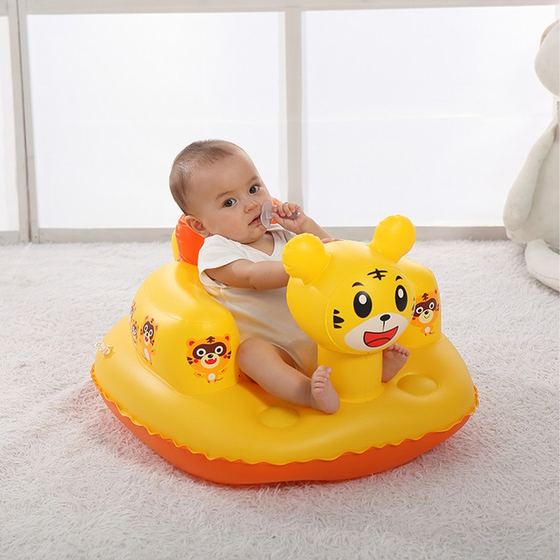 Inflatable Toddler Chair Cartoon Animal Skin Friendly PVC Soft High