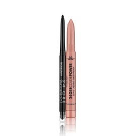 Deborah Milano 24 Hour Automatic Eye Makeup Set Waterproof 01 Black and Eyeshadow with 24 Hours Color Power, 3 Rose Bronze, Waterproof and Long Lasting Effect