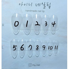 [Aini Nail Tip Sample Tip] Sample tip for measuring size - Gyaru Stiletto / [아이니 네일팁 샘플팁]사이즈 측정용 샘플팁 - 갸루스틸레토