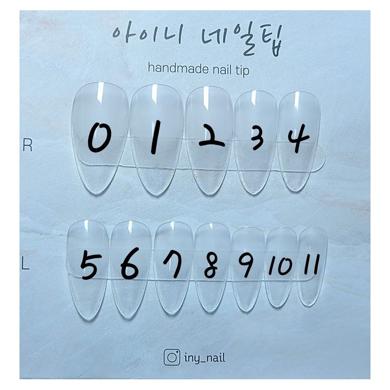 [Aini Nail Tip Sample Tip] Sample tip for measuring size