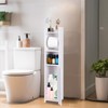 ShellKingdom Toilet Paper Holder Stand with Rods, Small Bathroom Storage