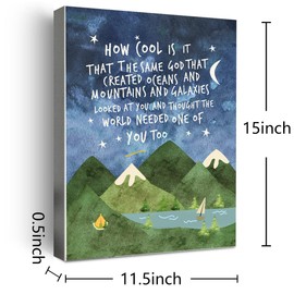 Same God Creation Wall Art,Mountain Wall Art for Nursery Toddler Boy Room Decor,Inspirational Wall Decor Christian Kids Canvas Framed Poster Print,Adoption Gifts First Communion Gifts for Boys